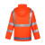 赫思迪格 反光雨衣套装 分体式防汛救援环卫警示雨衣 荧光橙180/2XL HGJ-1442