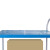 连和 PLA200Y-T2 全静双层单扶手小手推车平板推拉货车物料仓库分拣仪器车(蓝)825*500mm承载200kg