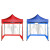 竹特 遮阳棚  3m*3m+3面透明围布 蓝色 广告帐篷检测棚大型雨棚停车太阳伞活动展销棚 （企业定制）