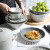 舍里 北欧创意轻奢金边陶瓷餐具现代饭碗汤碗盘子家用网红组合套装 8英寸正方盘-深灰