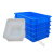ONEVAN塑料方盘 养殖盘龙虾周转盘 浅盆矮箱 A型2号460*365*140 蓝色