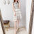 GOGDRONC小个子夏装矮个子2024年新款薄款连衣裙水溶蕾丝连衣裙2024新款夏 白色 XL
