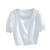 待婉泡泡短袖雪纺上衣女设计感小众夏季薄款氛围感别致法式甜美衬衣衫 1199白色 M80-100斤