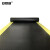 安赛瑞 PVC防滑地垫 车间过道工业地板垫 0.9×15m 带黄色警示边钢板纹 人字钢板纹塑料耐磨地垫 黑色 710952