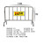 百舸 不锈钢铁马护栏 幼儿园景区商场排队围栏 交通安全隔离栏 304材质32外管1*1.5m带牌