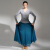 FENGEDUN朝鲜族舞蹈演出服装女舞表演服民族舞现代绑带上衣艺考成人服少数 白色 上衣 S