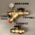 欧格达大流量地暖分水器地暖家用地热分水器全铜一体地暖管集分水器总成 1寸(带压力表温度表排污口)进水