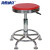 海斯迪克 HKQS-125 实验室凳 升降旋转凳车间工作椅 办公室椅子小圆凳 脚钉款/红色 高约41-55cm