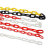 尺越 警示链条路锥塑料链条 PE红白黄黑警示柱防护链晾衣链道路隔离 单位：包 10MM塑料链条25m/包
