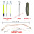 10kv接地线 高压接地线10kV~220kV螺旋双舌携带型短路接地放电棒25平方铜线JYH 10kV 3*1.5m+15m带接地针 1m接地棒
