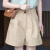 tromlfz法式POLO翻领薄荷绿衬衫女设计感小众小飞短袖别致上衣夏季 单杏色短裤 S