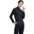 中神盾Z-506  男女装新款衬衫竹纤维纯色长袖商务工装职业方领衬衫定制职业装（35码）S 黑色 （1-9套）