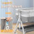 哈比克（HABIKE）多功能可折叠婴儿床可移动便携式新生儿摇篮床欧式宝宝床拼接大床 灰色+蚊帐+床垫+储物篮