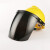 米囹适用定制电焊面罩配安全帽式焊工防护面具防烤脸护脸全脸焊头戴式焊帽 (深色)面罩+黄色安全帽
