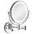 格威特（GWT）折叠带灯LED化妆镜浴室伸缩美容镜卫生间壁挂墙双面放大卫浴镜子 银色灯镜接线款 +免钉胶