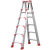 梯子加宽加厚铝合金双侧工程人字合梯伸缩折叠扶梯阁楼梯 彩色加强款2.5米