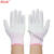 生活纱布沙小号白色通用手套劳保耐磨家务工业棉线夏季全线 白色尼龙手套12双 M