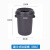 加厚圆形垃圾桶大号带轮子商用带盖物业户外环卫大容量垃圾箱 120L摇盖式垃圾桶（带底座）