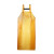 大码牛筋PVC围裙长款透明加厚耐磨不掉皮水产厨房工地防水袖套男 黄色背心款短款