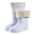 白色卫生靴加绒食堂厨房工厂雨靴防滑耐油高筒棉水鞋 EVA高帮加棉 39