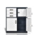 COFLYEE办公室铁皮文件柜子带锁资料档案柜抽屉小矮柜工具阳台储物柜定制 五斗一门黑白 0.7mm