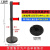 工品库 不锈钢双层一米线栏杆 警戒线围栏 伸缩隔离带 银行酒店商场排队机场警戒带护栏 烤漆黑【双层2米线】
