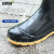 安赛瑞 中筒雨鞋 耐磨防滑雨靴劳保胶鞋 黑色 40 3G00627