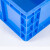 知旦 EU物流箱 外径:600*400*175mm物流运输箱仓库整理箱塑料胶筐物料箱 EU-600175P 蓝色平盖
