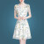 勇伦连衣裙女2024年夏季新款显瘦刺绣蕾丝雪纺女装修身小个子女士裙子 126花色 3XL 建议133-142斤