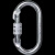 户外登山安全钩带锁镀锌弹簧扣卸扣葫芦安全扣锁母挂钩O型钩锁扣 14号(2个)