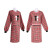 大杨8517彩棉双坐猫拉链罗口罩衣 1条 厨房餐厅工作服 清洁防污长袖围裙 红色 定制