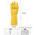冰禹劳保清洁手套 加厚防滑耐磨护手 32cm黄色乳胶 S码（5双）BH-271