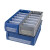箱大王 Xlj-17 塑料分隔式零件盒 货架收纳箱物料盒 蓝色 小1号（300*110*90）