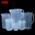 冰禹 BY-2019 刻度杯 塑料烧杯 实验室器皿 塑料量杯 2000ML 2个