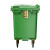 舒蔻 加厚物业小区公用室外环保分类塑料带盖医疗环卫户外垃圾桶大容量商用 绿色1100L