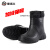 捷诺立（JNL）棉雨靴男士加绒低筒雨鞋劳保防水鞋子保暖黑色45码 Y51035