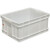 塑料箱周转箱长方形加厚养龟箱收纳盒储物箱大号框带盖 400-200箱外径440*330*210 白色