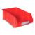 和崟 A5组立零件盒红色 组合式收纳盒塑料物料盒 工具螺丝盒分类盒库房仓库斜口收纳盒