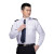 君御 保安服衬衣保安制服夏装套装衣服物业夏季工作服 白色长袖(含配件) 175/XL