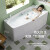 浪鲸（SSWW） 卫浴一体成型亚克力浴缸家用洗澡沐浴浴缸带氛围灯按摩浴缸 【1.2m空缸】 左裙