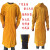 牛皮电焊防护服隔热防烫耐高温氩孤焊电焊工作服反穿衣皮围裙 黄色高领(高度106厘米)