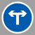 谋福 交通标志指示牌 安全道路标识牌可定制 向左和向右转弯-贴反光膜写真(平板钉墙款)