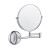 主牧精铜化妆镜美容镜枪灰浴室壁挂式镜子卫生间可免钉折叠放大双面镜 铬色