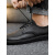 宇百伦2024新款男士韩版男士低帮黑色休闲皮鞋防水防滑工装靴子皮面板鞋 N15黑色 39