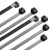 海斯迪克 黑色扎带 尼龙自锁式塑料理线带扎线束带 3.6mm*100mm(100根) HKHE-108