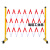 玻璃钢伸缩围栏管式绝缘安全隔离可移动折叠硬质电力施工防护栏杆 1.2*10米 红白色