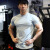 GEKM肌肉健身兄弟夏季新款运动短袖男弹力速干健身显肌肉百搭纯色T恤 黑色 XXL【建议155-170斤】