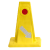 分道标弹性纤维pu材料分道体TPU塑料EVA道路警示牌 (黄白EVA反光引导牌