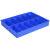 新料加厚零件盒分格箱多格箱螺丝盒分类盒塑料收纳盒子五金工具箱 正四格355*355*105蓝色