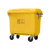 金绿士（KINRS）小区物业商用垃圾箱大号环卫户外垃圾桶带盖移动垃圾车 大型手推车清运车 加厚新料黄色 660L